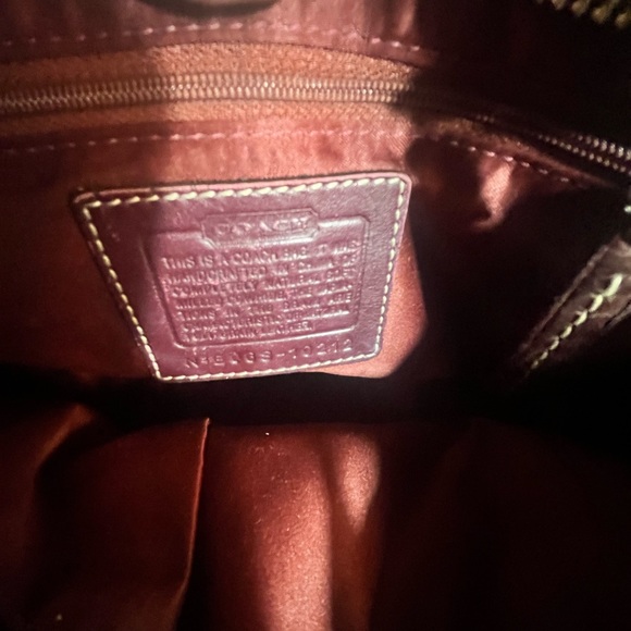 Coach Purse Hampton Tote Tan, Brown Leather Tote Shoulder Authentic - Picture 6 of 6